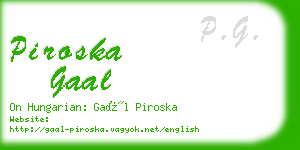 piroska gaal business card